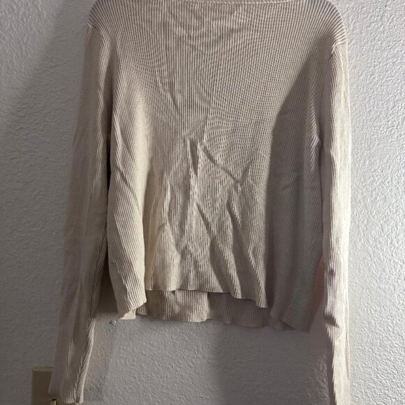Beige Cropped Button Down Cardigan H&M Size XXL - Picture 5 of 6